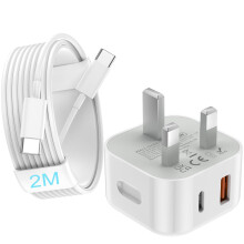 USB C Charger for iPhone 17 16 15 Charger 20W Fast Charger USB C Plug and Cable, 1 Pack Type C UK Wall Phone Power Adapter USBC Lead for iPhone