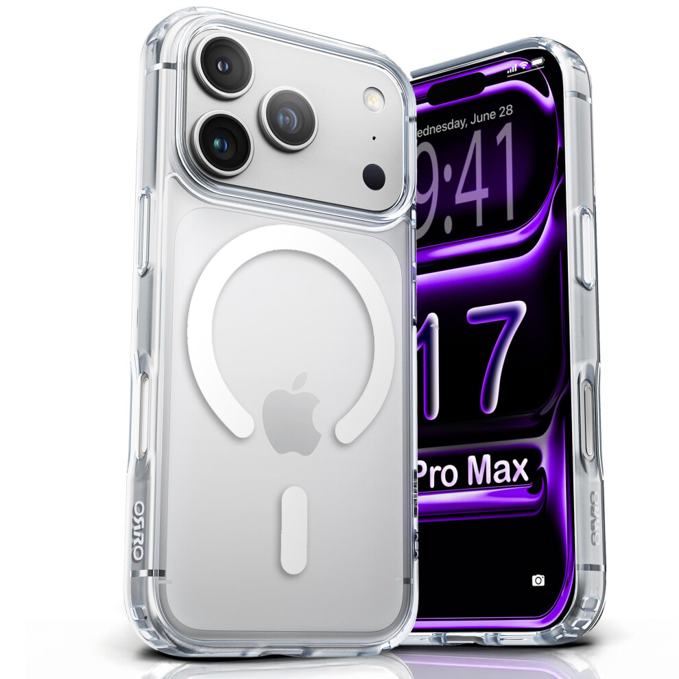 Orro Clear Case For Iphone 17 Pro Max - Compatible With Magsafe, Hard Back, Resistant - Reinforced Impact Corners Yellow 5051221791289
