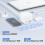 3M Extension Lead with 4 USB, 3 Way Multi Plug Extension Socket with 2 USB A 2 USB C, Desktop Power Extension Cable for Home Office 3