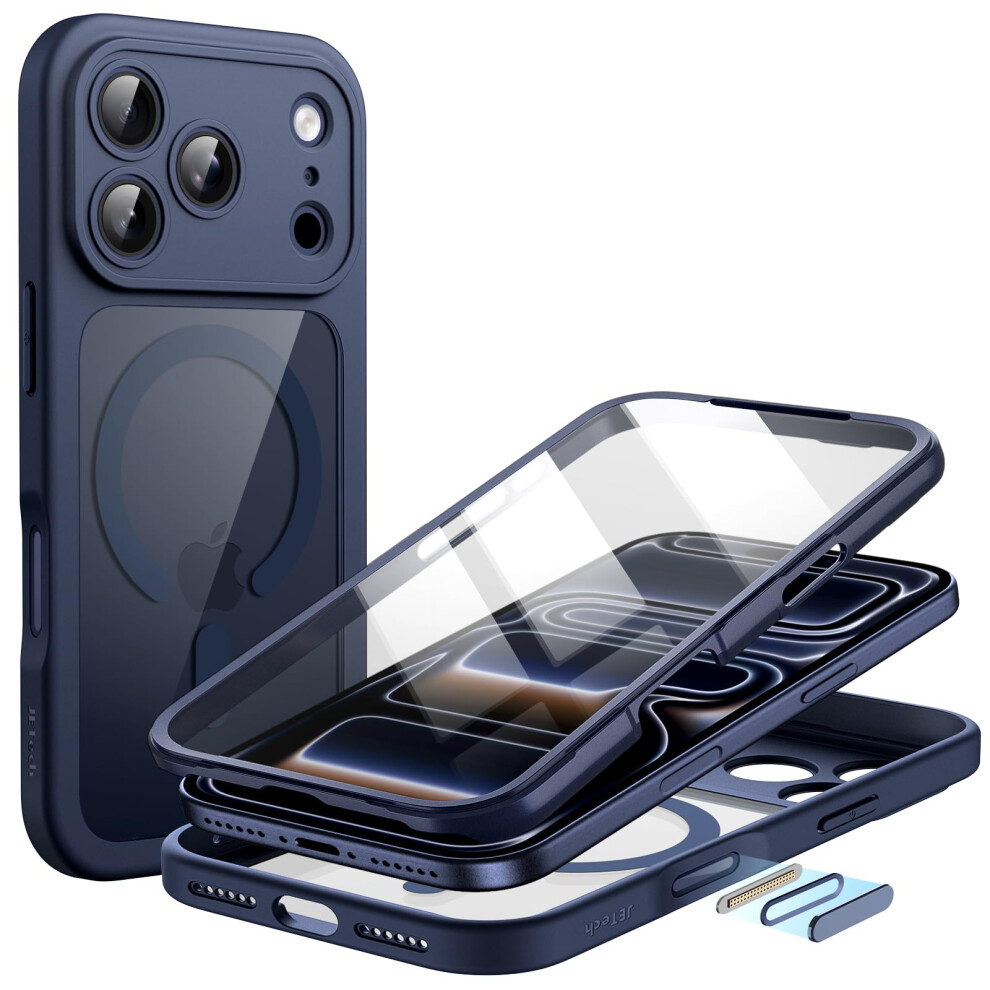 Jetech Case For Iphone 17 Pro Max 6.9-Inch With Built-In Tempered Glass Screen Protector And Camera Control Button, Compatible With Magsafe, 360 5051221790183