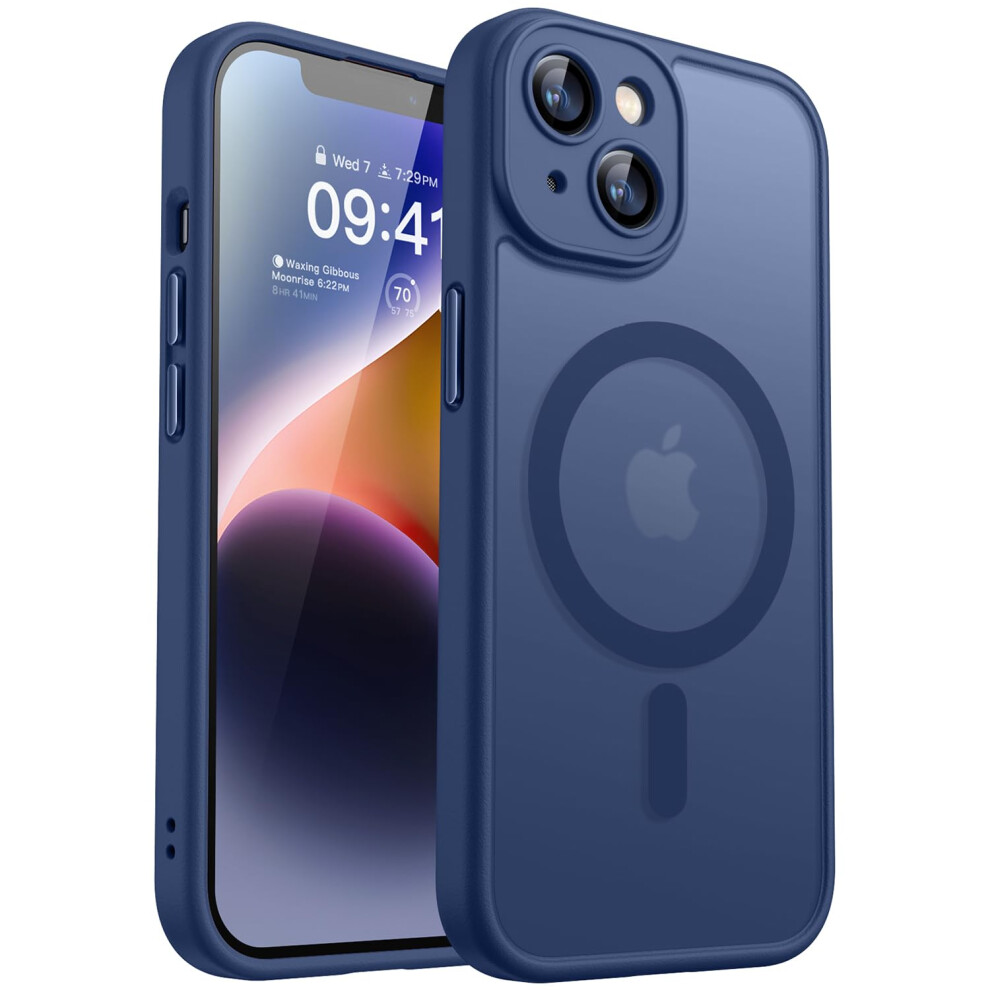 Canshn Magnetic Compatible With Iphone 14 Case(6.1 Inch), Upgraded [Full Camera Protection] [Compatible With Magsafe] [Translucent Matte] Shockproof 5051221796468