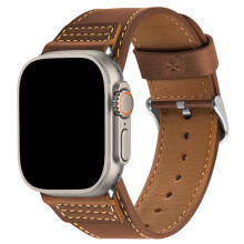 Wristitani Leather Strap Compatible With Apple Watch Straps 44mm 45mm 46mm 49mm for Men, Replacement Band for iWatch Ultra 3/2/1 Series 11 10 9 8 7
