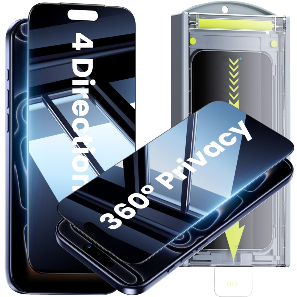 Wsken For Iphone 17 Pro Max Privacy Screen Protector - [360?Anti Spy][Auto Dust-Elimination]Case Friendly Tempered Glass 9H+ Hardness Easy 5051222436363