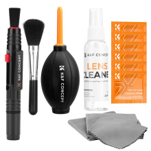 K&F CONCEPT 15-in-1 Camera Lens Cleaning Kit with Air Blowing, Cleaning Wipes*6, 60ml Cleaning Cloths Liquid, cleaning cloth*5, Lens Pen, Cleaning
