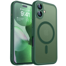 CANSHN Magnetic for iPhone 17 Case(6.3"), Upgraded [Full Camera Protection] [Compatible with Magsafe] [Translucent Matte] Shockproof Protective Phone