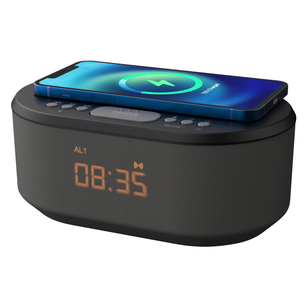 I-Box Alarm Clocks Bedside, Alarm Clock With Wireless Charging, Bluetooth Speaker, Radio Alarm Clock, Fast Qi Wireless Charger, Mains Powered, Fm 5051221801681