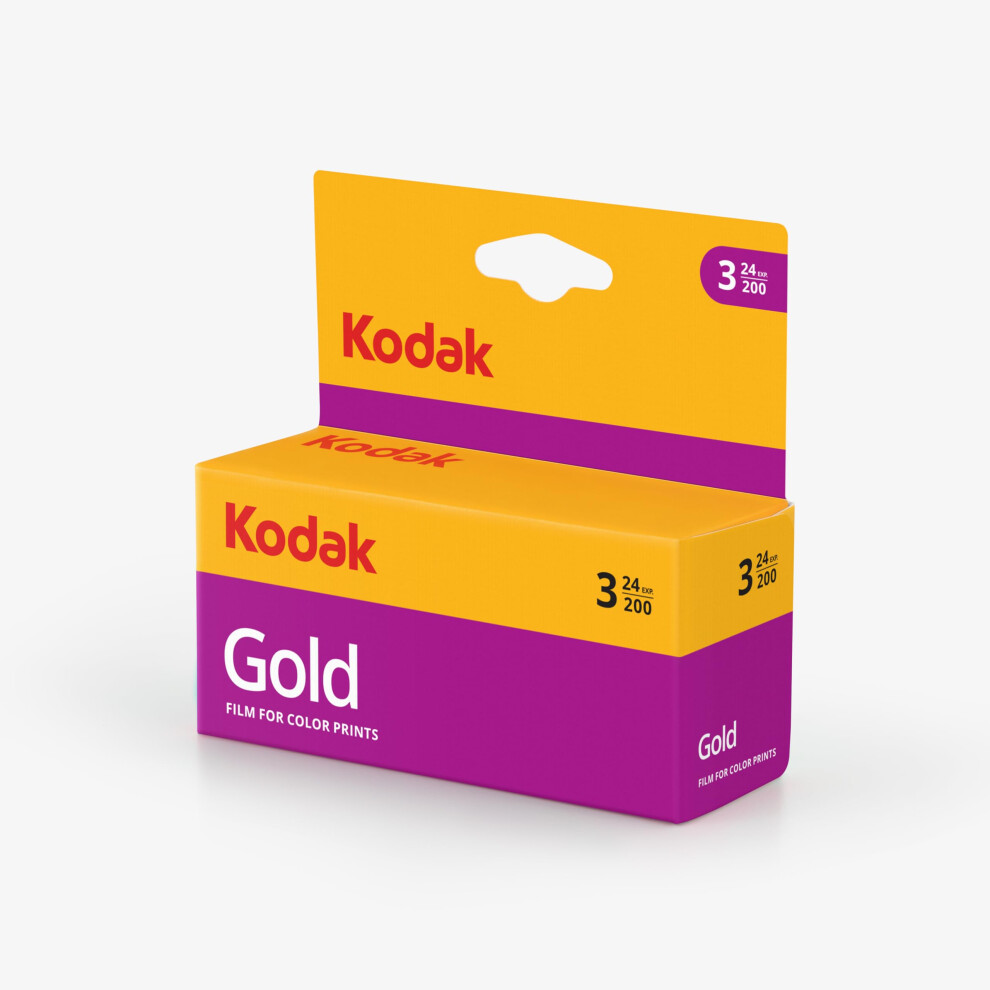 Kodak 6033971 200 Film (/Yellow) - 3 Rolls - 24 Exposures Per Roll Gold/Purple/Yellow
