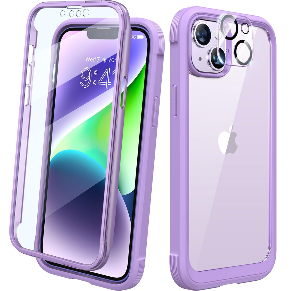 Diaclara Designed For Iphone 14 Case, Full Body Rugged Case With Built-In Touch Sensitive Anti-Scratch Screen Protector, With Camera Lens Protector 5051222437292