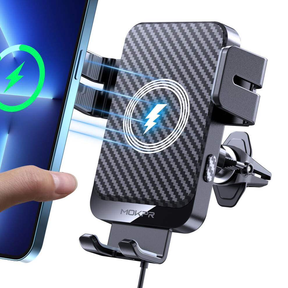 Photos - Other for Mobile MOKPR Car Phone Holder Wireless Charger, 15W Wireless Car Charger, Auto-Clamping Car Phone Holder Charger Air Vent Mount Com