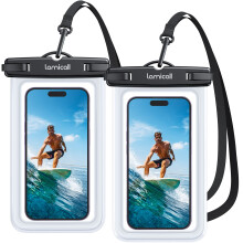 Lamicall Waterproof Phone Pouch Case - [2 Pack] IPX8 Waterproof Phone Case for Swimming Dry Bag with Clip Strap for iPhone 17 16 15 14 13 12 Pro Max