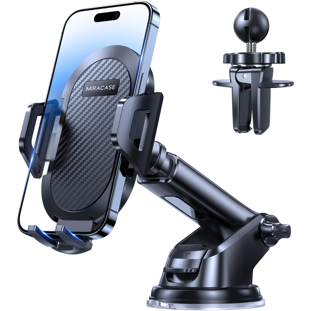 Miracase Car Phone Holder Mount[Military-Grade Reliable Suction ] 360? Rotation Phone Stand Accessories Automobile Cradle For Dashboard/Windscreen/Air 5051221804699