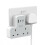 USB C Charger Plug Adapter UK, TESSAN Double Plug Extension Socket with Fast Charger, Multi USB Charging Station, MultiPlug Extender Compatible for 1