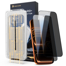MAGIC JOHN 3rd Gen Upgraded for iPhone 17 Pro Max Privacy Screen Protector 6.9 inch, 25?Anti-Spy Screen, Shockproof Tempered Glass, Auto Dust-Removal,