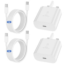 2Pack Samsung Fast Charger Plug and Cable 1M for Samsung Galaxy S25 S24 S23 S22 S21 S20 A32 A33 A34 A35 A36 A53 A54 A55 A56 A52 A17 A16 A25 A26 A22