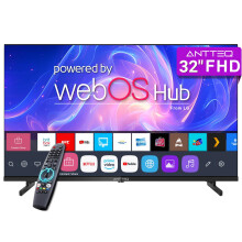 Antteq 32 Inch TV FHD Smart WebOS Television, 1080P MagiQ 32" with Full HD ThinQ AI, Voice Magic Remote Airplay, Apple TV+, Netflix, Freeview,