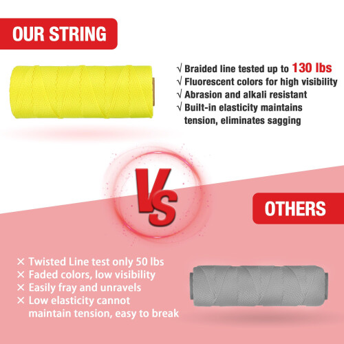 Goldblatt String Line, 500 Feet #18 Braided Nylon String Line, Brick Line for Gardening or Masonry Tools, Perfect Construction String for A String 2