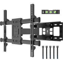 BONTEC TV Wall Bracket for 32-85 Inch LED LCD, Full Motion Swivel Tilt TV Wall Mount, Heavy Duty Dual Arms up to 60kg, Max VESA 600x400mm, Universal