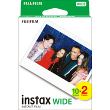 INSTAX WIDE ISO 800 instant film with white border, 2 X 10 shot pack