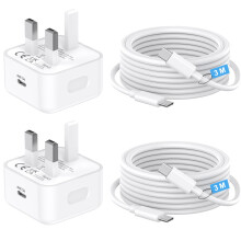 for iPhone 17 16 15 Charger, 2 Pack [MFi Certified] 20W USB C Charger Fast Charging Plug with 3M Long USB C to C Charging Cable for iPhone 17/17