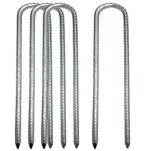 Ground Stakes Anchors, Tent Nails Pegs Steel Garden Staples Metal Heavy Duty Ground Rebar Stake Landscape Gardening Stake for Camping Tents Trampoline
