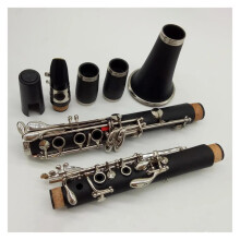 Bb Clarinet 17 Key Silver Plated Keys with Case, Mouthpiece, Reeds, Beginner Friendly Design