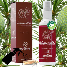 Cedarwood Oil Moth Repellent Repeller Spray Natural Safe Clothes Carpet Curtain Moths Insect pests 100ml Prevention Deterrent Wardrobe Cupboard