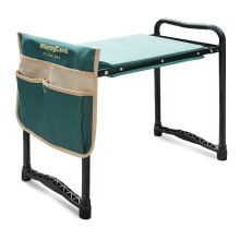 WhimzyCove Garden Kneeler seat with handles and kneeling stool with tool bag- multi-use 2 in 1 heavy duty soft foldable, Gardening gifts,Portable