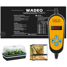 WADEO Heat Mat for Plants, [52 x 25cm], Seedling Heat Mat with Thermostat 5 to 45?C, Waterproof & Durable Plant Heat Mat, Heated Propagator for