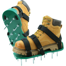 Lawn Aerator Shoes with Dual Straps On Instep Heavy Duty Spiked Aerating Sandals Shoes for Effective Aerating Universal Size Pre-Assembled Lawn