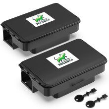 Mice&Co 2 x Bait Boxes for Rats and Mice - Professional Poison Bait Station | Rat & Mouse Traps - Effective Indoor & Outdoor Heavy Duty, Tamper