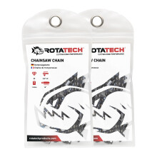 2 X 16 40cm Rotatech Chainsaw Chains. 3/8" LP Pitch, 0.50" Gauge, 55 DL Drive Links. Compatible with Stihl 018 MS180 MS181 020 021 023 MS200T MS211