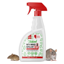 Rat & Mouse Repellent Spray 500ml ? Plant-Based Peppermint Oil Spray for Rats - Indoor & Outdoor Use ? Natural Mouse Repellent for Home, Garden,