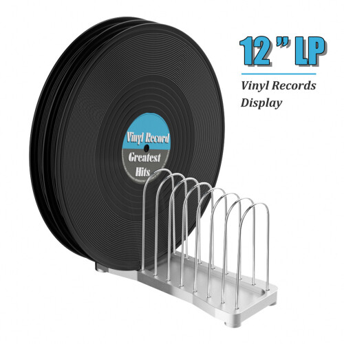 Multipurpose Metal Vinyls Record Organizers Display Stand-Black 2