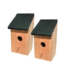 Ram? 2 X Wooden Wood Bird Nesting Box Nest Bird House Small Birds Blue Tit Robin Sparrow Bird House Feeder