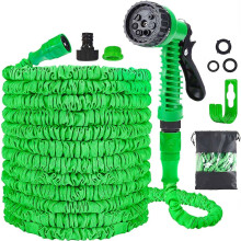 Expandable Garden Hose Pipe 30m 100ft, Hosepipes for Garden Flexible Garden Hose with 7 Function Spray Gun,Extendable Water Hose Retractable Magic