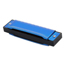 Professional 10 Hole Blues Harmonica Key of C, Durable Build with Case for Beginners and Adults