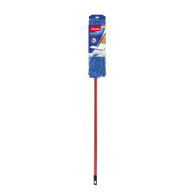 Vileda 161575 Flip Mop with Trapezoidal Shape made up of 2 Sides for a More Complete and Deep Cleaning, Blue, White and Red
