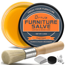 Furniture Salve for Leather & Wood, Furniture Repair Salve Kit with Brush, Restore, Protect, Polish for Leather, Vinyl and Wood, Deep Conditioning for
