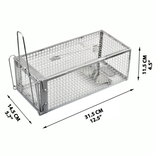 Anyhall 2-Pack Rat Traps Humane Live Mouse Cage Traps (Silver) 1