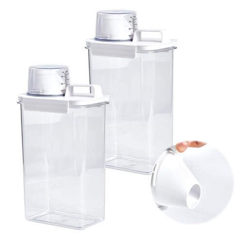 2pcs2300ML washing powder storage, laundry detergent storage,laundry detergent dispenser container