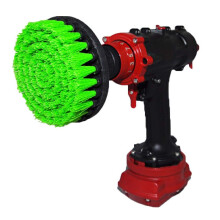 Kornely Premium Drill Brush Professional ? Medium-Stiff 13 cm Green | Scratch-Free Kitchen Cleaning Brush for Ovens, Hobs, Worktops, Floor Tiles,