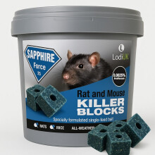 Rat & Mouse Poison Bait Blocks 300g ? Single-Feed Rodenticide with Brodifacoum 0.0025% ? All-Weather Blocks for Indoor & Outdoor Use ? Must Be Used in
