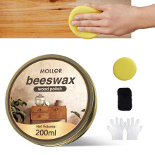 Mollor Beeswax Furniture Polish, Cabinet and Table Restorer, Natural Wood Conditioner, Multipurpose Beeswax for Wooden Tools, Protects for a Perfect