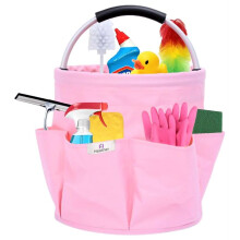 Heather UK Cleaning Bucket Organiser Caddy Cushioned Bag for Cleaning Products Organiser. Collapsible Under Sink Storage Organiser Cleaning Caddy with