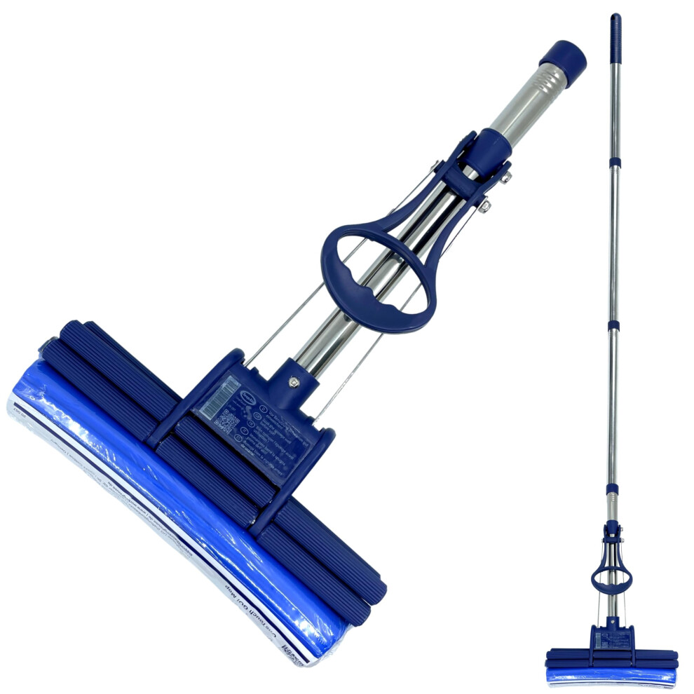 Cleanaid Onetouch Go! Floor Cleaner, Floor Mops, Wring Mop, Mop With Wringing Function - Mops For Cleaning Floors- With Pva Sponge And Stainless Steel