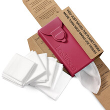 LastTissue? Reusable Cotton Tissue Pack | Face Towels & Handkerchiefs for Men & Women ? Washable, Sustainable Facial Tissue with Storage Case