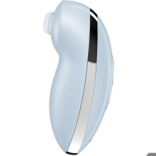 Vibrateur - SATISFYER - TAP &amp; CLIMAX 2 - Silicone doux - 11 programmes de vibrations - Bleu