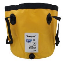 PBP Handy Folding Bucket 20L - "DWAYNE" With Quick Hose Connector (Yellow)