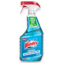 Windex Glass and Window Cleaner Spray Bottle, New Packaging Designed to Prevent Leakage and Breaking, Original Blue, 23 fl oz