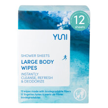 Shower Sheet, Peppermint & Citrus, 12 Wipes, Yuni Beauty